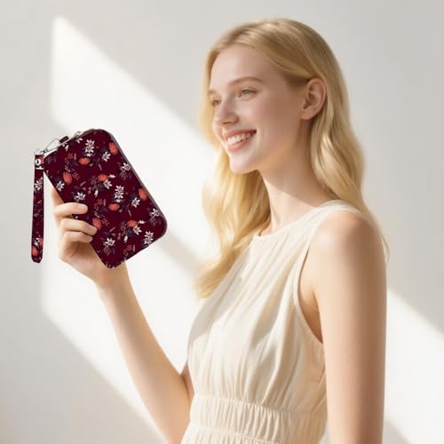 Image of BIAOTIE Large Capacity Wristlet Wallet - Women Printed Nylon Waterproof Handbag Clutch Purse