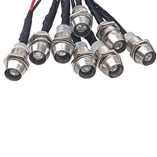 2Pack Hircqoo 8Led Rc Car Led Light Headlights Taillight Lighting With Jr Y Cable Compatible With Traxxas Hsp Tamiya Redcat Rc4Wd Axial Scx10 Kyosho Arrma 1/8 1/10 1/12 Rc Car Truck,4Red & 4White #TOP5