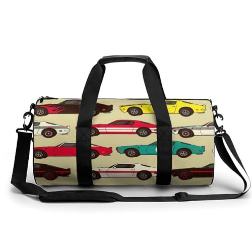 Duffel bag voitures colorées sac de sport gym voyage camping randonnée 45cm