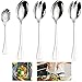 Salatbesteck Set 5 Stücke Zuckerlöffel Salatlöffel Hochwertiges Salatbesteck Glänzend Löffel Besteck Servierset Kaffeelöffel Gabel Besteck Edelstahl Salatgabel Für Küchenutensilien Salat Kaffee Silber