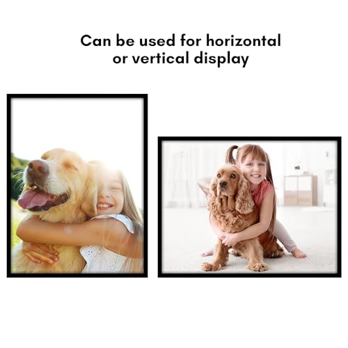 Americanflat 21x28 Poster Frame with Polished Plexiglass - Streamline Collection - Thin Border Picture Frame for Wall Display - Hanging Hardware Included - Black
