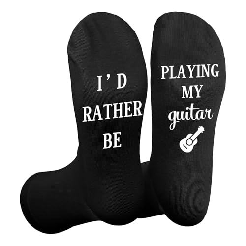 Gishnia Guitar Gifts for Guitarists,Fathers Day Presents,Unusual Accessories Gifts for Guitar Players Dad Boyfriend Husband Brother Friend Him, Presents,Men Socks,Christmas Presents for Men