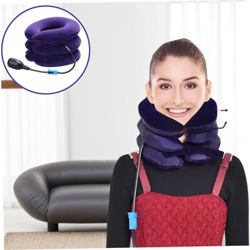 Traction cervicale gonflable et civière de cou réglable pour décompression des vertèbres