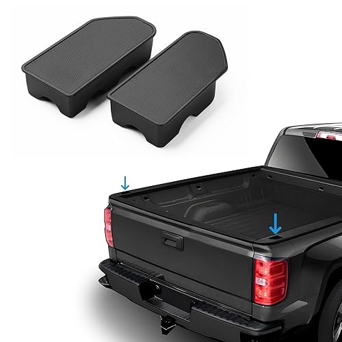 Shademax Custom Fit for Stake Pocket Covers 2014-2018 GMC Sierra 1500 Chevy Silverado 1500/2500/2500HD/3500 Truck Bed Rail Stake Truck Tonneau Covers Stake Pocket Hole Plugs Caps 2PCS