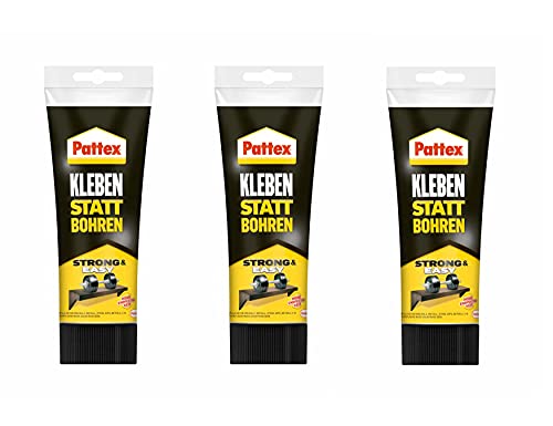 Pattex Montagekleber Kleben statt Bohren, starker Kraftkleber für sofortigen Halt, universell einsetzbarer Baukleber, Kleber mit hoher Endfestigkeit (Universalkleber 750 g)