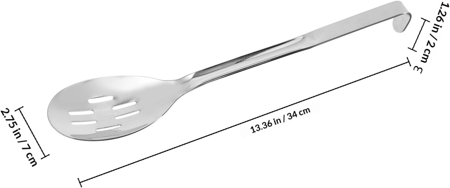 Stainless Steel Slotted Serving Spoon Hook for Buffet