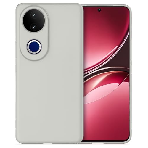 Image of DIZORO Microfiber Candy Back Cover Case for iQOO Z10R 5G / Vivo V50 / V50e 5G / Vivo T4R 5G Soft Silicone Rubberized Case with Camera Protection (TPU, Stone)