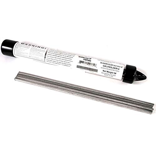 Weldcote Galvanizing Solder 1/4X1/4X14, 5 lb Tube