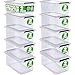Produktbild Deuba® 10x Aufbewahrungsbox mit Deckel 2L Box Kunststoff Kisten lebensmittelecht BPA frei klein Klickverschluss transparent stapelbar Küche Schlafzimmer