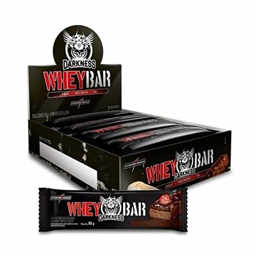 Whey Bar Darkness 8 Unidades 90g Doce de Leite com Chocolate Chip, IntegralMedica