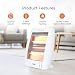 Geepas Quartz Halogen Heater, Pack of 2 | Portable Upright Electric Heater with 2 Heat Settings 400W/800W, Safety Tip Over Switch, Ideal for Home Office Caravans and Garages, 800 W, White