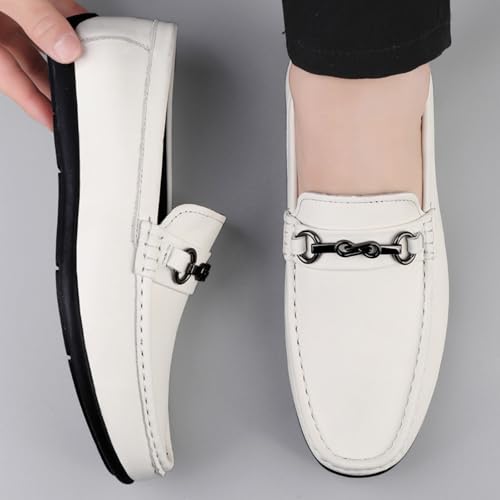 Men's Slip - on Driving Leather Loafers Casual Boat Shoes Made of Top - Grain Leather Low - top Design for Spring & Summer Ideal for Casual Driving3