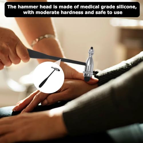 2 Pcs Neuro Reflexhammer mit Doppel Kunststoffkopf,Neurologischer Reflexhammer
