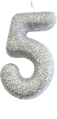 Anniversary House Metallic Rose Gold Glitter Candle, Number 1, 1st Birthday Cake Topper, 7 Centimeters, AHC50/1