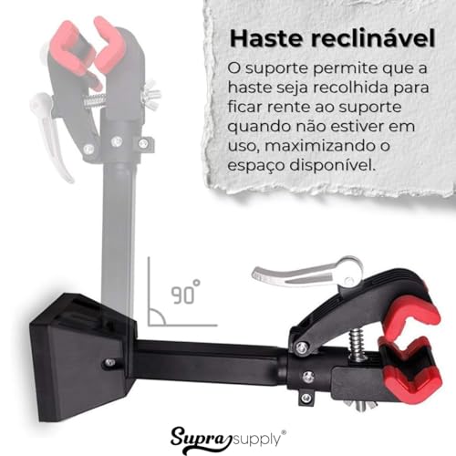Suporte de Bicicleta Gancho Bike Braço Guardar Bike Horizontal Braço com Locker de Facil Abertura e