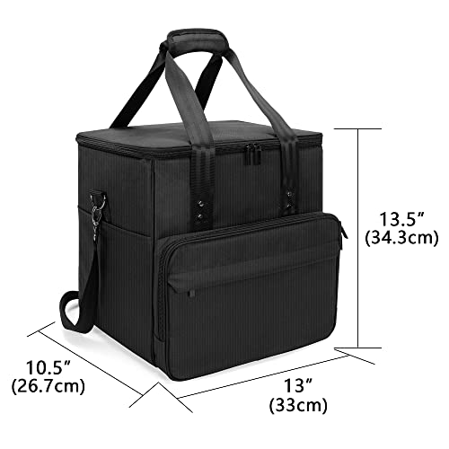Trunab Vinyl Record Carrying Bag Vinyl Albums Storage Case, With Dividers Holds Up To 60 Lp Records, Vinyl Record Holder For Travel, Collection #TOP5