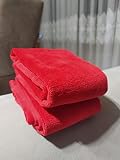 Georgiabags Set of 2 Deluxe Premium Terry Velour Fingertip Hand Towels, 100% Cotton, 11"x18", Hemmed