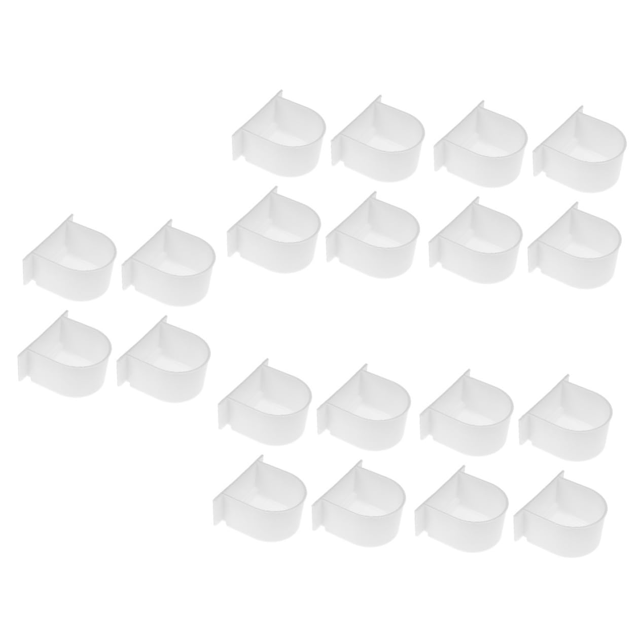 BESPORTBLE 20pezzi Mangiatoia per Uccelli Ciotola per Pappagalli e Parrocchetti Accessorio per Voliera Facile da Pulire e Installare Design Pratico e Resistente per Cani e Gatti