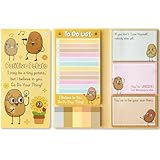 Ensemble polyvalent : comprend des blocs de listes de tâches colorées avec des rayures arc-en-ciel et des notes mémo de différentes tailles, parfaits pour organiser des tâches, des rappels et des messages inspirants