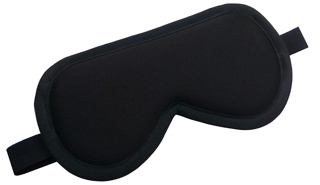 Eye Mask for Sleeping with Adjustable Strap Super Soft Sleeping Mask Blind Fold for Comfortable Sleep Travelling Sleep Mask Pad for Girls Sleeping Eye Mask Blind Folds for Sleeping - Black-image-23