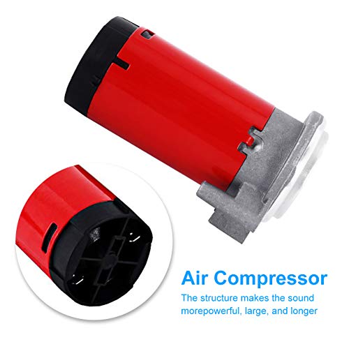 image for Partol 12V Car Air Horn Single Trumpet Air Siren Horns Powerful Loud 1