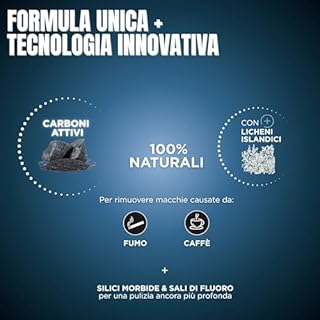 BlanX, Dentifricio Black, Dentifricio Sbiancante e Antimacchia, Con Carboni Attivi e Licheni Islandici 100% Naturali, Rimuove Macchie da Caffè Fumo e Tè, Vegan Friendly, 75ml