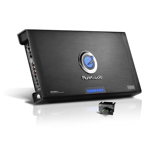 Planet Audio AC1800.5 5 Channel Car Amplifier - 1800 Watts, Full Range, Class A/B, 2-4 Ohm Stable, Mosfet Power Supply, Bridgeable