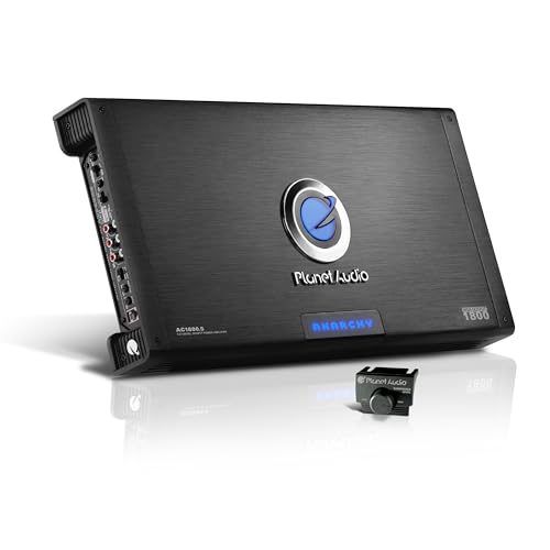 Planet Audio AC1800.5 Anarchy 1800 Watt, 5 Channel, 2/4 Ohm Stable Class A/B, Full Range,...