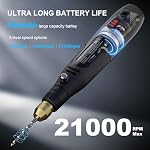 LET'S RESIN Sans fil Resin Entraînement, 3-Speed Réglable, 18V, 2Ah, Perceuse à main polyvalente avec 19Pcs Accessoires, Idéal pour Resin Moules & Fabrication de bijoux
