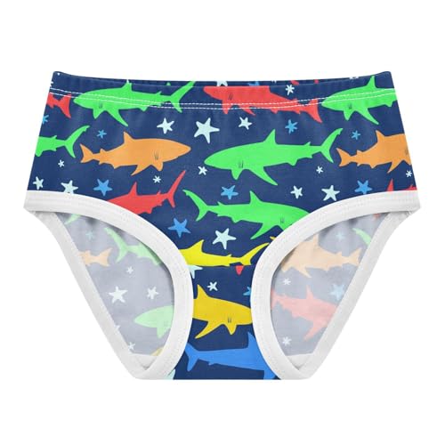 Ocean Shark Starfish Color Blue Toddler Girls's Underwear 2T 2303185