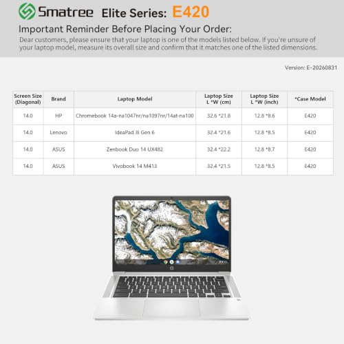 Image of Smatree Laptop Sleeve for 14 inch Lenovo IdeaPad 3i Gen 6 /HP /ASUS