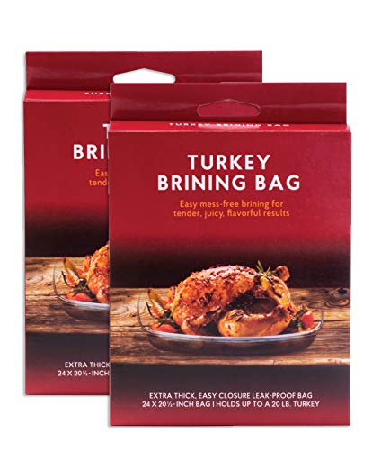 HIC Kitchen Turkey Brining Bags, Set of 2, 20-Pound Capacity