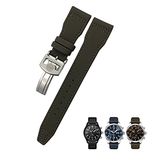 Bracelet montre IWC Big Pilot en cuir de veau et nylon élégant 20mm 21mm 22mm