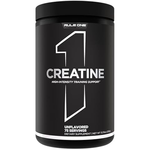 Rule 1 Creatine Powder – Pure Micronized Creatine Monohydrate for High-Intensity Exercise and Lean Body Mass Support, Flavored and Unflavored (75 Servings, Unflavored) Cover