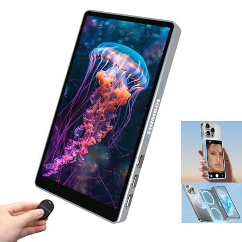 Shimbol CP5 Lite 5 1080P Full HD Selfie Monitor Pantalla para iPhone y Android - Disparador remoto inalámbrico Bluetooth, Vlog Selfie Monitor, monitor externo para teléfono móvil, transmisión en vivo