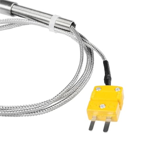 Termopar tipo K con cable de 5m, sonda inoxidable y rosca de 1/2 pulgada 5