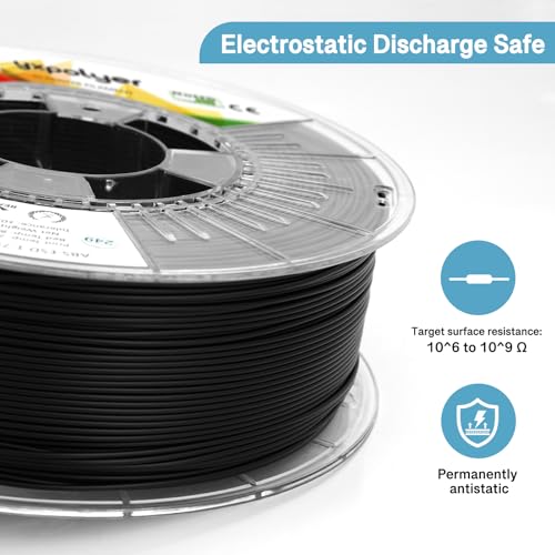 Image of YXPOLYER ABS ESD Safe 3D Printing Filament 1.75mm 1kg Electrostatic Discharge Anti-Static ABS Engineering Industrial-Grade Filament for Electronics Industry with Heat-Resistant PC Spool