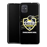 DeinDesign Silikon Hülle kompatibel mit Samsung Galaxy A51 Case schwarz Handyhülle Krefeld Pinguine Eishockey Sport