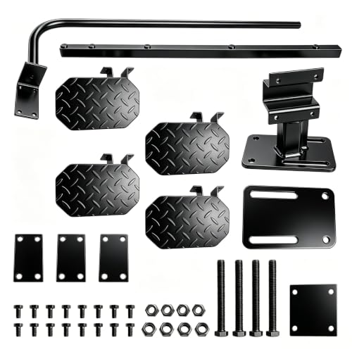 NBJINGYI Boat Trailer Steps with Handrail, 4 Step Adjustable Height Boarding Ladder Fits 3 to 5 in Tongues, 330 lbs Capacity Steel Bow Steps for Bass Boats and Pontoons, Premium Black E-Coat by NBJINGYI - Used condition - Image 8