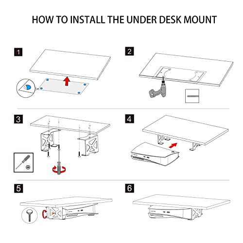 Monzlteck Under Desk Holder For Ps5 ,Stealth Mount Compaitble With Playstation 5 Disc & Digital Edition Console #TOP7