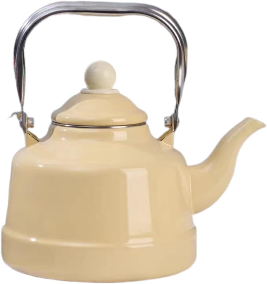 Bouilloire émaillée haut de gamme 1.5L pour plaques induction et gaz