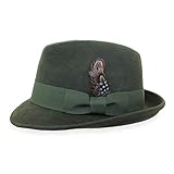 Belfry Trilby Men/Women Snap Brim Vintage Style Dress Fedora Hat 100% Pure Wool Felt in Black, Grey, Navy, Brown and Pecan