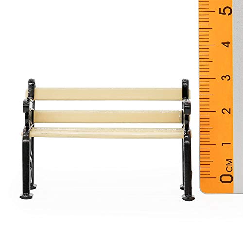 Odoria 1/24 Miniaturas Banco de Jardim Decoração Acessórios da Casa de Bonecas