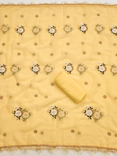 Image of Women's Georgette Embroidery Work Unstitched Dress Material