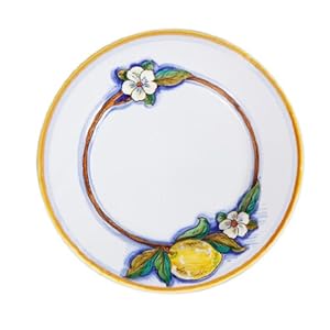 Deruta Hand Painted Limone Ceramic Salad Plate From Italy New