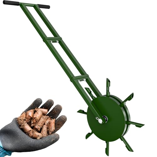 Core Rolling Lawn Aerator with Hollow Tines Heavy-Duty Manual Yard Tool