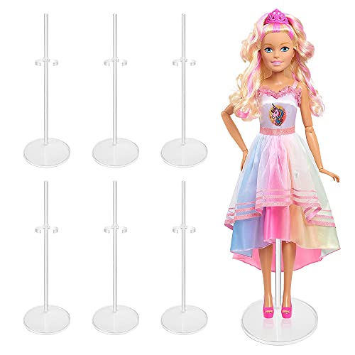 JUNMEIDO Support Barbie en Plastique Support de Poupée Amovible Anti-âge Support de Présentoir de Poupée Réglable Ajustable pour Poupée Barbie Enfant