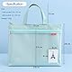 A4 Dokumententasche Zip Beutel, 2 Stück Tragetasche Nylon Mesh Beutel Wasserdichte Doppel-Reißverschluss Klein Etiketten Schüler Büro Liefert Reisetasche (Blau Grün)