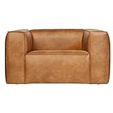Lunghezza: 146 cm Woood Bean - Poltrona in eco pelle marrone