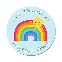 35 x Teacher Sticker Sheet Cute School Themed Back to School Well Done Stickers Stickerbomb Sheet Teaching Supplies (Rainbow)